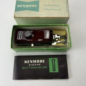 KENMORE Buttonhole Attachment Sewing Machine Accessory W Templates In Box 607.74